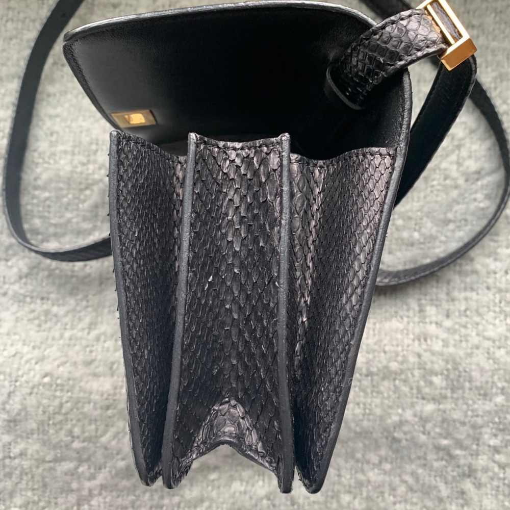 Celine Small Classic Box Bag - Black Python - Picture 7 of 10